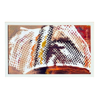 Red and Brown Mesh Abstract by Les Anderson For Sale