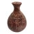 10" Vintage Primitive Figural Terracotta Vase - Rustic Sgraffito Earthenware Jug For Sale