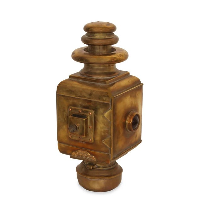 Mid-Century Modern Set of 2 Antique Bleriot & Lucas Burbury Oil Illuminated Side Lamp For Sale - Image 3 of 6