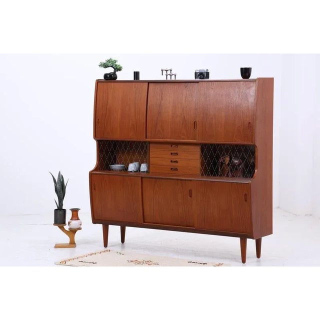 Mid-Century Teak Highboard by Poul M. Jessen for Viby, Denmark, 1960s For Sale - Image 17 of 17