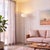 NOVA Morelli 71" Modern Dimmable Torchiere Floor Lamp in Satin Nickel Steel Body with Oval Lucite Shade, Foot Dimmer, LED...