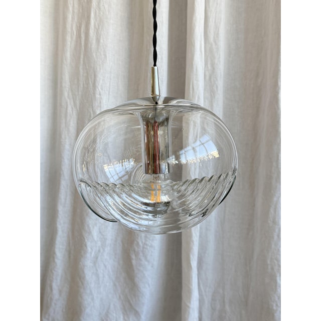 Space Age Glass Futura Biomorphic Pendant by Koch & Lowy for Peill & Putzler, Germany, 1970s For Sale - Image 4 of 15