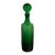 1950s Mid Century Modern Green Glass Large Decanter For Sale