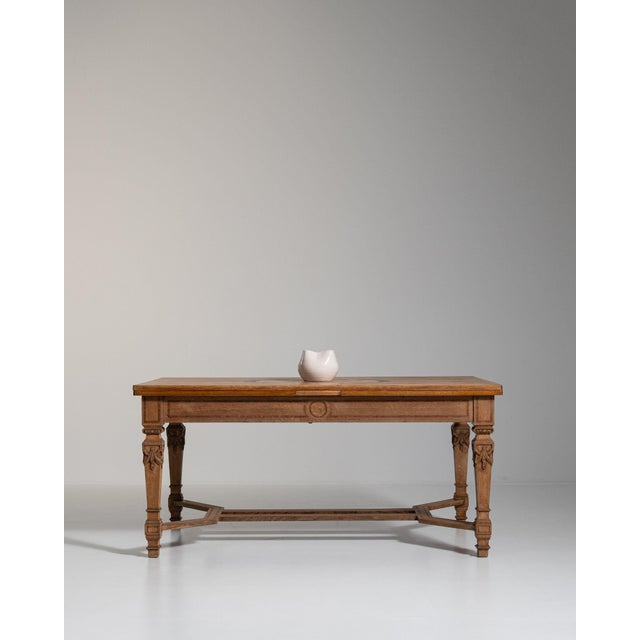 Wood 19th Century France Rich Walnut Brown Extending Walnut Trestle Table For Sale - Image 7 of 11