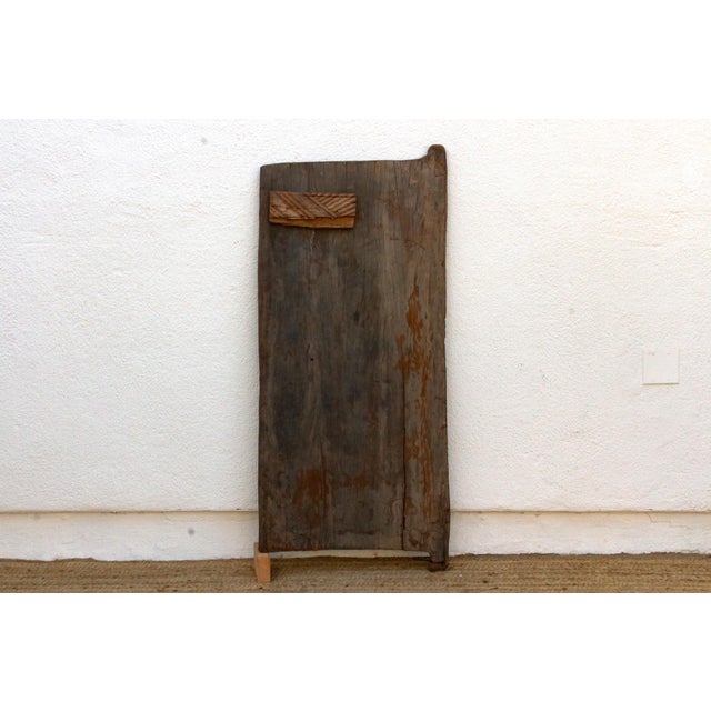 Antique Charcoal Gray Igbo Carved Door For Sale In Los Angeles - Image 6 of 7