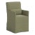 Stoffer Home x Cloth & Company Lindy Slipcover Dining Arm Chair in Textured Linen Laurel For Sale