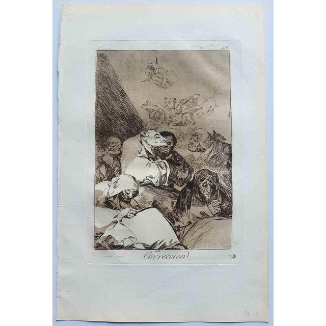 Francisco Goya, Correcion Etching, 1799, Aquatint on Paper For Sale - Image 4 of 4