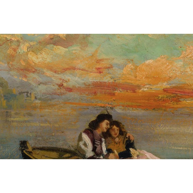 Federico Faruffini, Venetian Landscape, 1800s, Oil on Canvas For Sale - Image 4 of 8