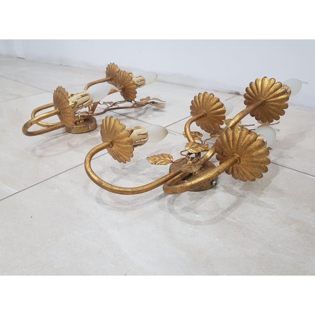 Hollywood Regency Wall Lamps in the style of Coco Chanel, France, 1960s, Set of 2 For Sale - Image 4 of 10