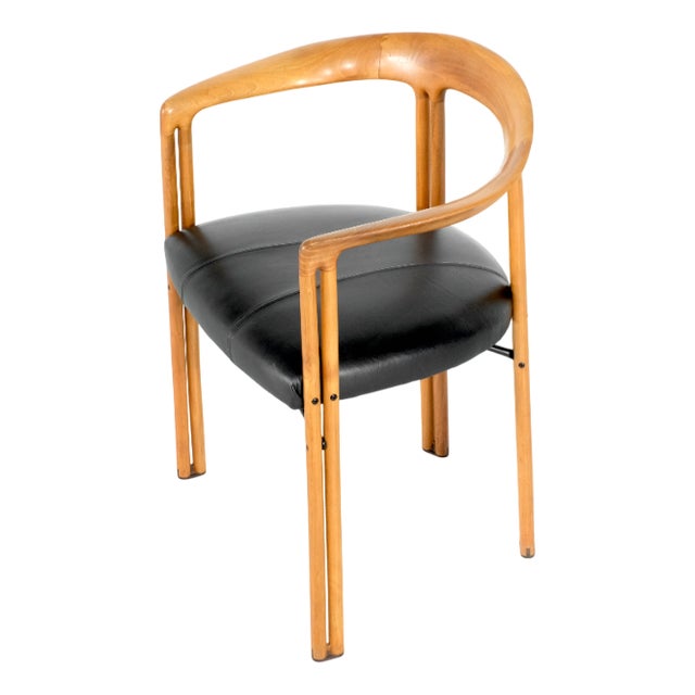 Ulna Wooden Armchair by Franco Poli for Bernini, Italy, 1986 For Sale