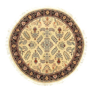 Pasargad DC Fine Hand Knotted Kashan Design Round Rug For Sale