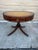 Wood Antique Federal Style Flame Mahogany Leather Top Drum Table. For Sale - Image 7 of 11