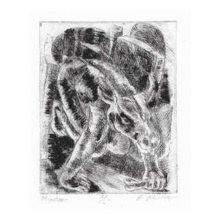 1995 Andrew Antoniou Minotaur Etching For Sale