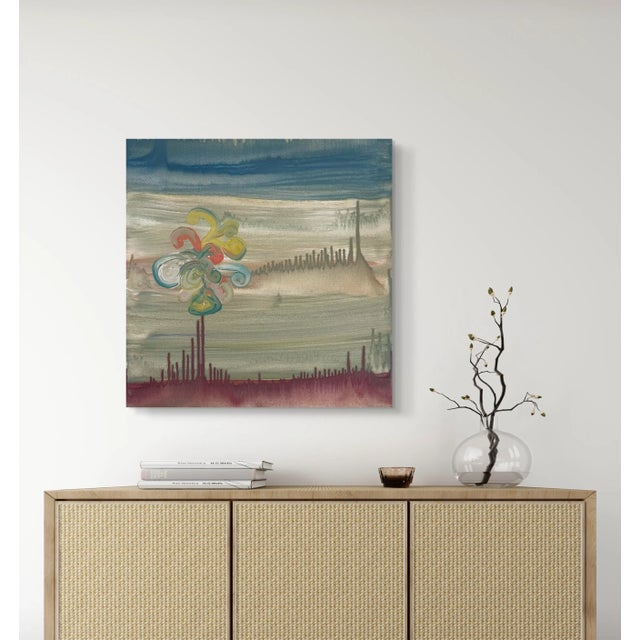 Abstract Matthew Izzo Oil Painting on Canvas, Titled Spring Bloom 20” X 20” For Sale - Image 3 of 5