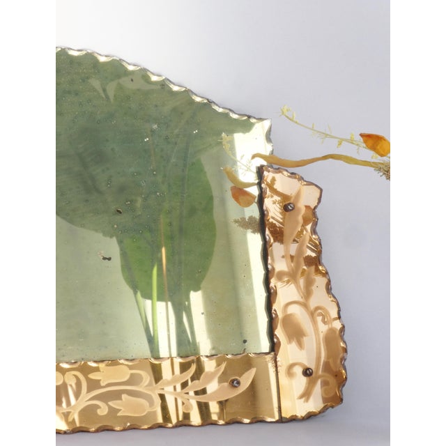 Antique Venetian Wall Mirror with Pink Frame, 1890s For Sale - Image 4 of 11