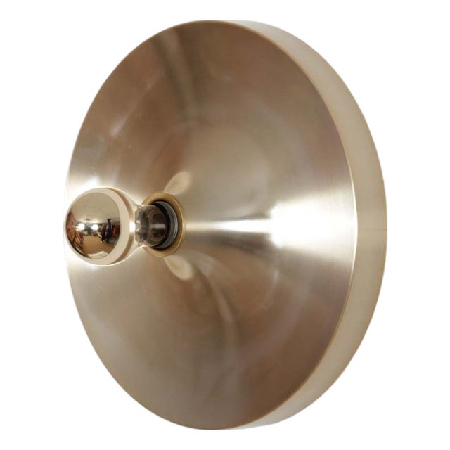 Brushed Steel Wall Light, 1970s For Sale