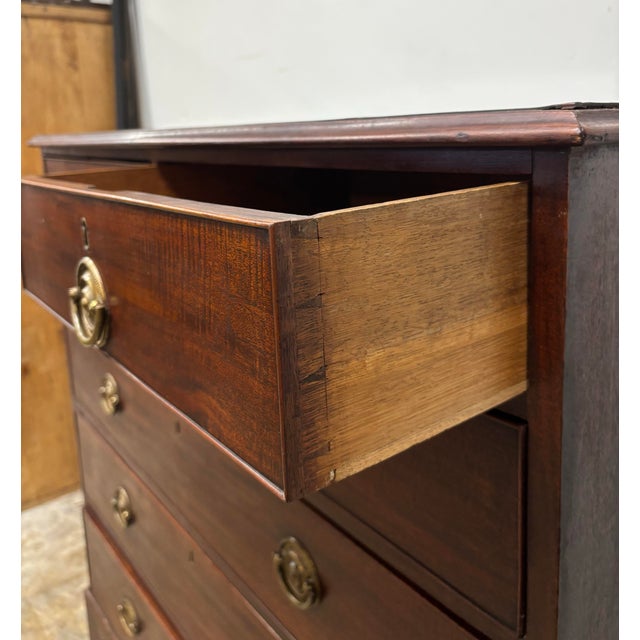 Antique English Mahogany Chest of Drawers For Sale - Image 4 of 12