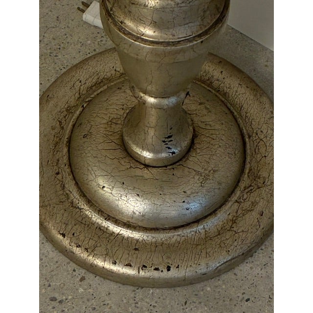 Vintage Silver Gilt Standing Lamp For Sale In New York - Image 6 of 8