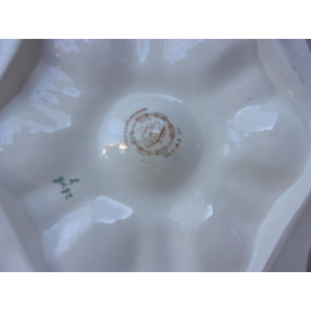 C.1890 English Oyster Plate With Flowers Adderley For Sale In Austin - Image 6 of 10