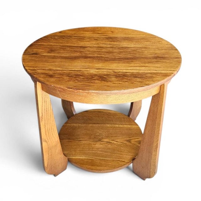 Art Deco Oak Side Table, 1930s For Sale - Image 16 of 16