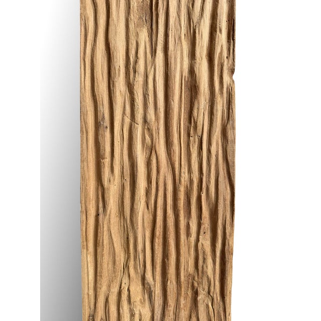 Rustic Deep Grain Rustic Wood Full Length Mirror For Sale - Image 3 of 5