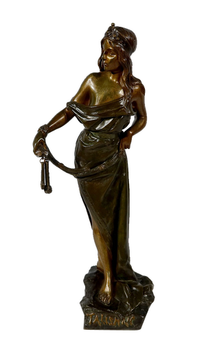 E. Villanis, Talisman, Early 20th Century, Bronze