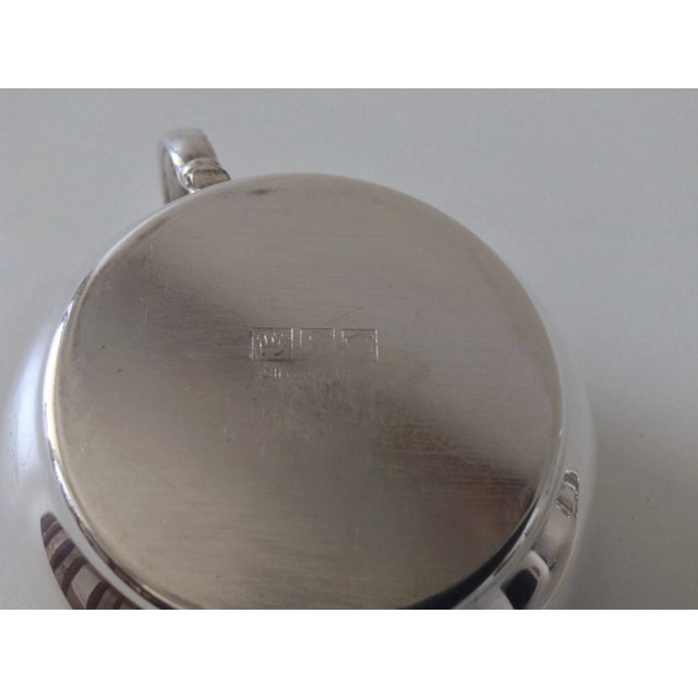 Metal Silverplate Sugar & Creamer Set For Sale - Image 7 of 7