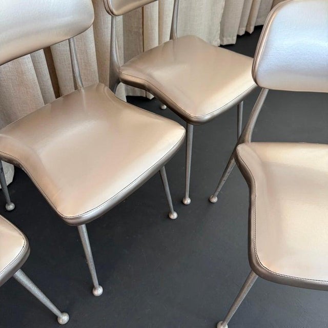 Mid-Century Modern "Gazelle" Aluminum Dining Chairs by Shelby Williams For Sale - Image 9 of 10