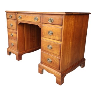 Vintage 1950's Stickley "Cherry Valley" Solid Cherry Wood Desk For Sale