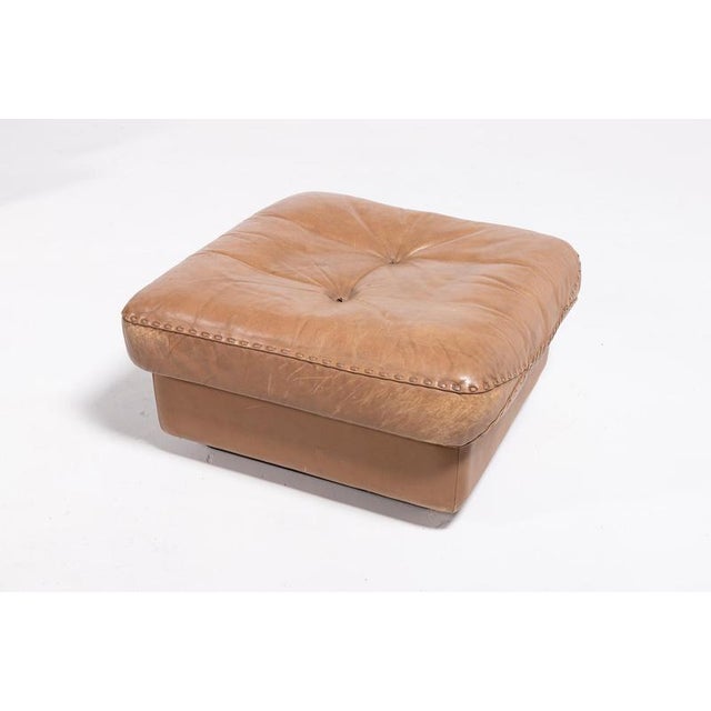 Set of DS 101 Lounge Chair in Brown Leather with Ottoman from de Sede, 1970s For Sale - Image 9 of 10