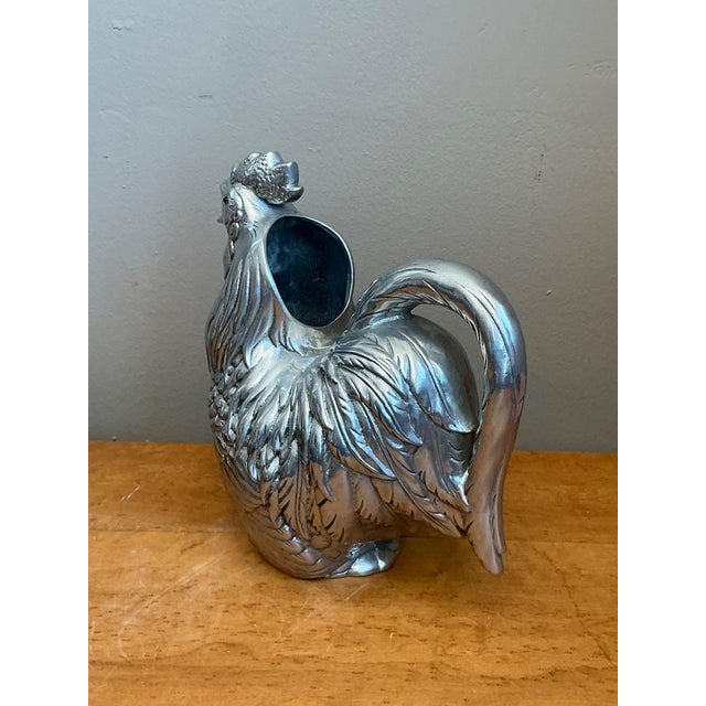 Late 20th Century Vintage Arthur Court Pewter Rooster Pitcher For Sale - Image 5 of 18