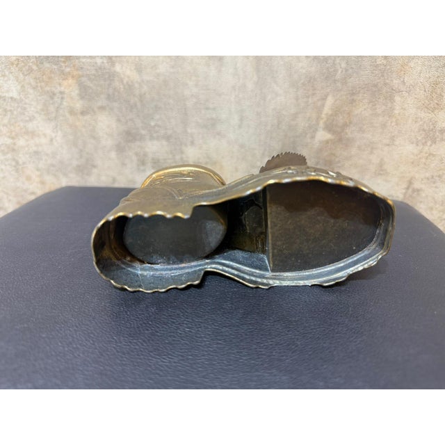 Metal Vintage Edelweiss Hiking Boot Ashtray For Sale - Image 7 of 11