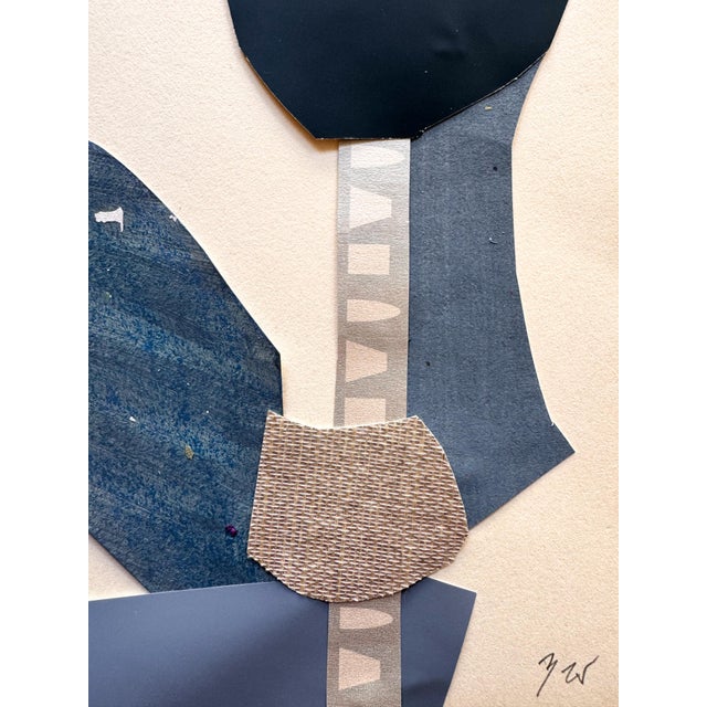 "Celestial Escapade 4" Original Mixed-Media Collage on Paper by Zac Woodiel For Sale In Little Rock - Image 6 of 9