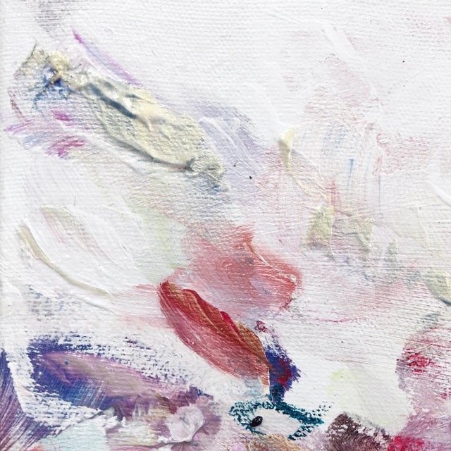 Contemporary Freedom - Colorful Abstract Expressionist Floral Nature Painting Original Textural Artwork on Canvas by Vé Boisvert For Sale - Image 3 of 9