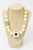 Cream Vintage 1960's Jade, Coral, Pink Quartz, Amethyst, Malachite, Jade, and Hematite Collar Necklace. For Sale - Image 8 of 10