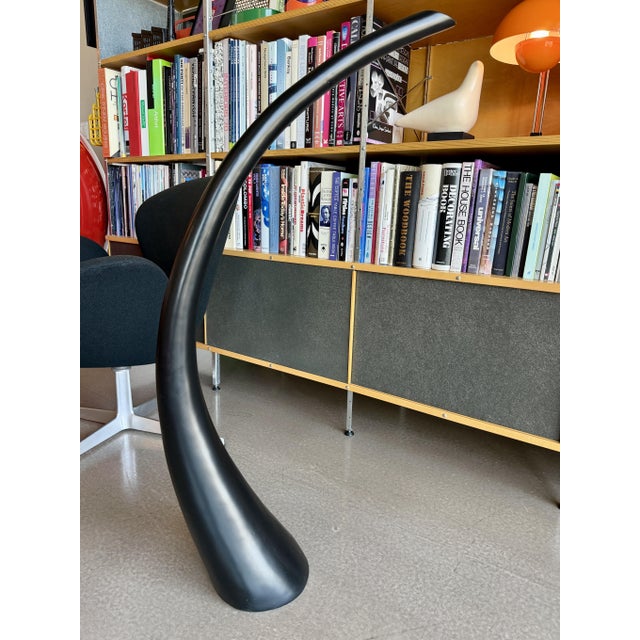 Monumental postmodern sculptural floor vase produced by (UCI) featuring a handcrafted resin construction with a matte...