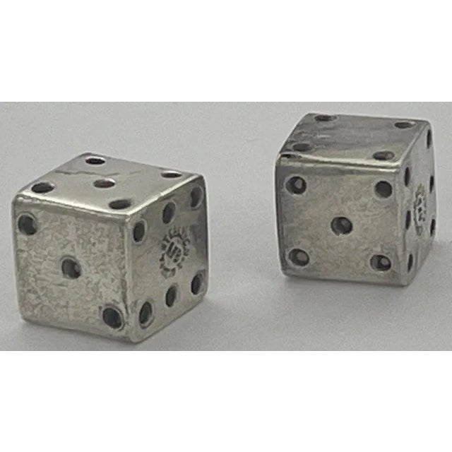 Mid 20th Century Taxco School Sterling Silver Dice, Mexico