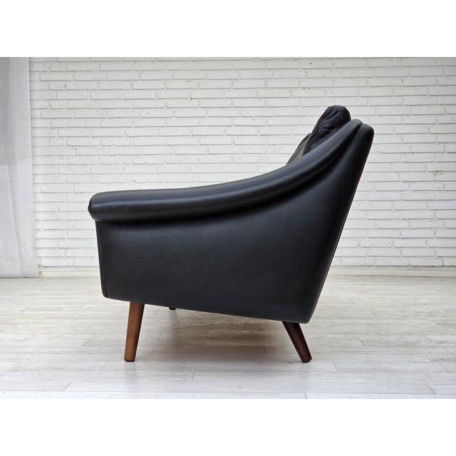 Vintage Danish Three-Seater Sofa in Leather by Aage Christensen, 1960s For Sale - Image 10 of 18