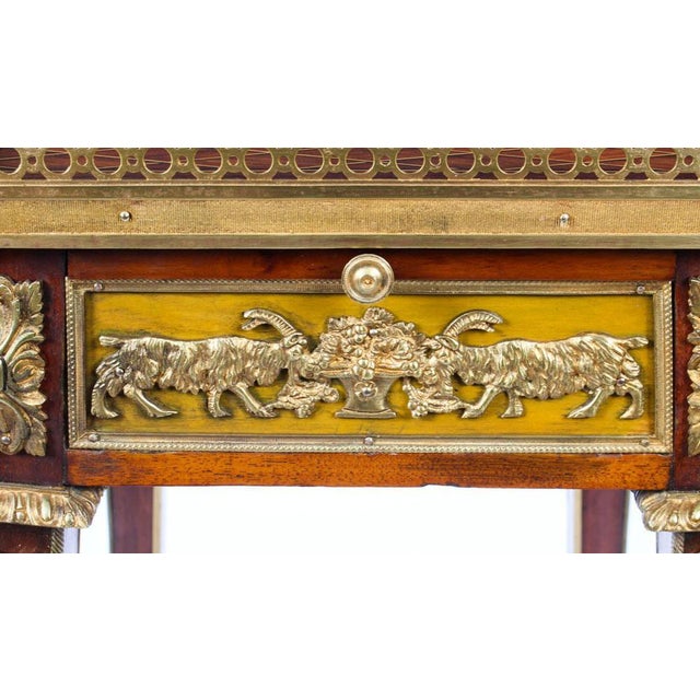 French Parquetry Ormolu Mounted Stand Attributed to François Linke, 19th Century For Sale - Image 9 of 18