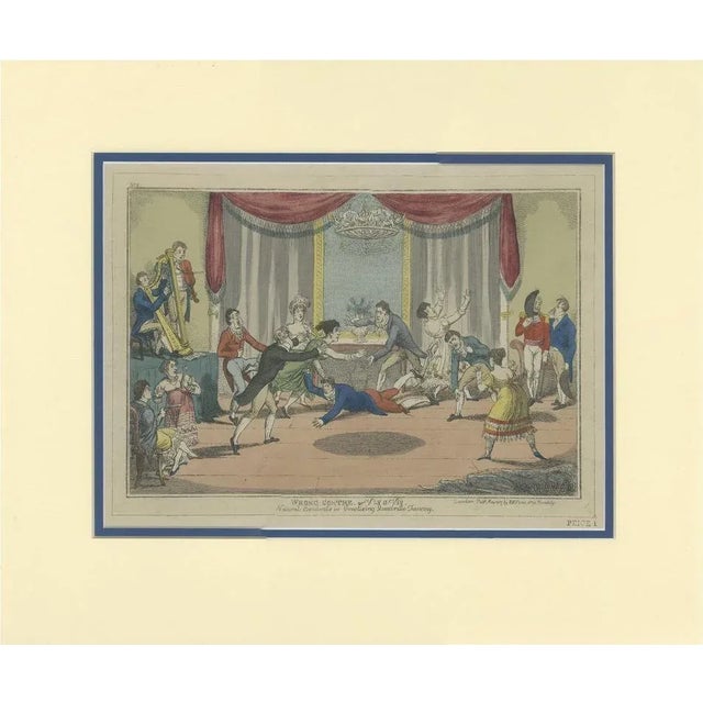 Early 19th Century Fores, Satirical Illustration of Quadrille Dancing, 1817, Print For Sale - Image 5 of 5