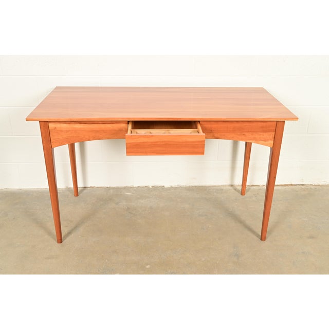 Late 20th Century Harden Furniture Arts and Crafts Shaker Solid Cherry Wood Writing Desk For Sale - Image 5 of 16