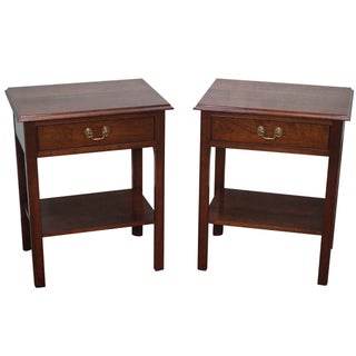 Stickley Traditional Cherry Nightstands - A Pair For Sale