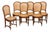 Antique Napoleon III Chairs in Walnut and Vienna Straw, 1800s, Set of 6 For Sale