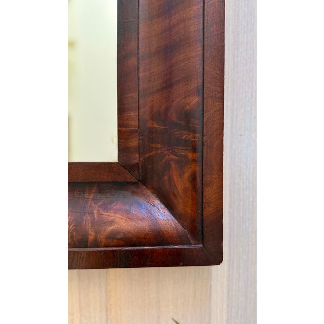 19th C. Mahogany Ogee Mirror With 18th C. French Engraving For Sale - Image 4 of 8