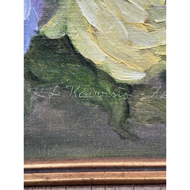 k.l. Koivisto, Chrysanthemums, 1976, Oil on Canvas, Framed For Sale - Image 7 of 18