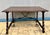 Wood 18th Century Refectory Spanish Table With Lyre Legs and Iron Stretcher For Sale - Image 7 of 10