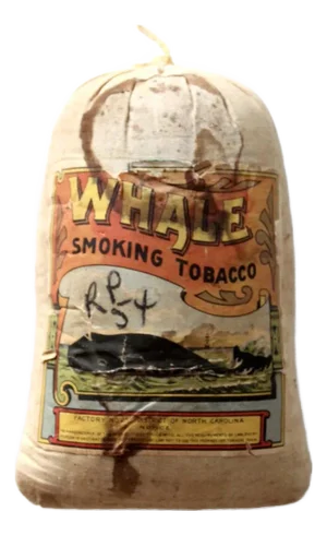 Antique Whale Smoking Tobacco Cloth Pouch