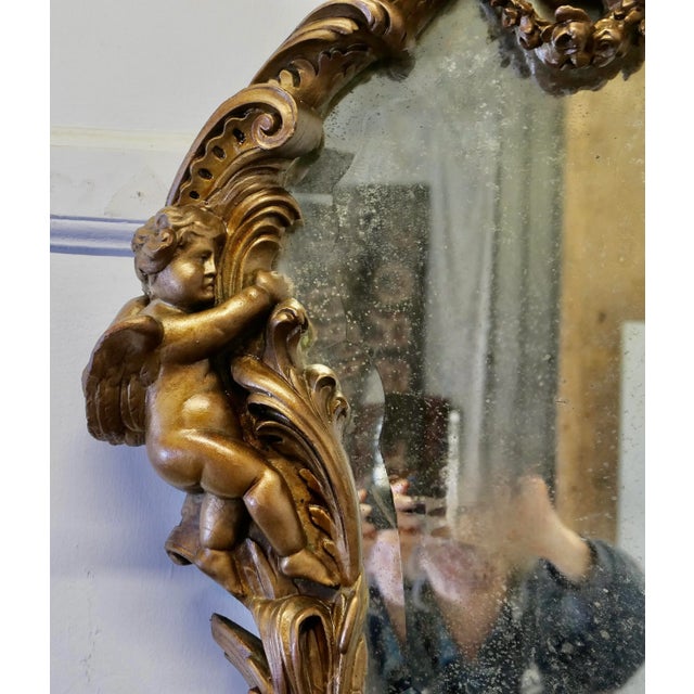 18th Century Baroque Italian Gilded Mirror For Sale - Image 10 of 10