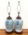 Transitional Mid 20th Century Blue & White Ginger Jar Lamps - a Pair For Sale - Image 3 of 6