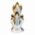 White Antique 19th Century Royal Vienna Style Triple Folate Porcelain Wedding Vase For Sale - Image 8 of 9